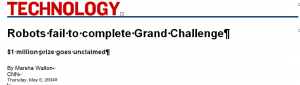 Darpa Grand Challenge Failure 2004